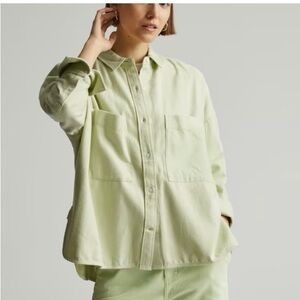Everlane Boxy flannel shirt in Seafoam green - S